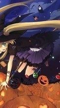 Télécharger une image Fêtes,Anime,Filles,Halloween pour le portable gratuitement.
