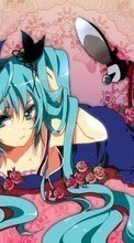 Anime,Filles,Miku Hatsune,Vocaloids pour BlackBerry Curve 9380