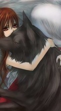 Télécharger une image Anime,Filles,Loups pour le portable gratuitement.