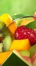 Télécharger une image Fruits,Nourriture,Fraise,Desserts,Cépages,Kiwi,Pastèques pour le portable gratuitement.