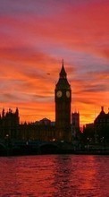 Télécharger une image Paysage,Villes,Coucher de soleil,L'architecture,Londres,Big Ben pour le portable gratuitement.