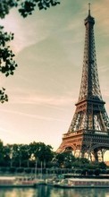 Télécharger une image Paysage,Sky,L'architecture,Nuages,Tour Eiffel pour le portable gratuitement.
