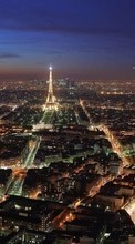Télécharger une image Paysage,Villes,Nuit,L'architecture,Paris,Tour Eiffel pour le portable gratuitement.
