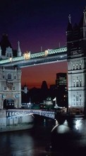 Télécharger une image Nuit,L'architecture,Londres,Paysage,Villes,Rivières,Bridges pour le portable gratuitement.