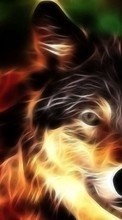 Télécharger une image Animaux,Loups,Art pour le portable gratuitement.