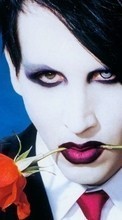 Télécharger une image Musique,Personnes,Roses,Artistes,Hommes,Marilyn Manson pour le portable gratuitement.