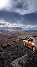 Transports,Paysage,Voitures,Porsche,Sky,Montagnes,Nuages pour Sony Xperia M