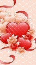 Télécharger une image 1024x768 Fleurs,Contexte,Cœurs,Amour pour le portable gratuitement.