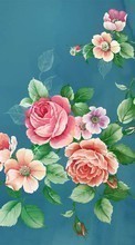 Télécharger une image 720x1280 Plantes,Fleurs,Roses,Dessins pour le portable gratuitement.