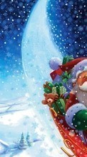 Fêtes,Hiver,Nouvelle Année,Père-Noël,Neige pour Nokia 206