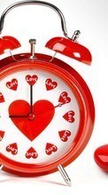 Télécharger une image Fêtes,Cœurs,Amour,Saint Valentin,Horloge pour le portable gratuitement.