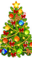 Télécharger une image Fêtes,Arbres,Nouvelle Année,Sapins,Noël,Dessins pour le portable gratuitement.