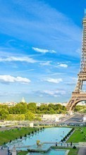Télécharger une image Paysage,Villes,Sky,Nuages,Tour Eiffel pour le portable gratuitement.