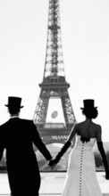 Télécharger une image 540x960 Personnes,Paris,Amour,Tour Eiffel pour le portable gratuitement.