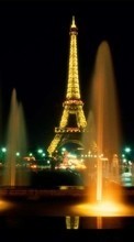 Télécharger une image Tour Eiffel,Nuit,Paysage pour le portable gratuitement.