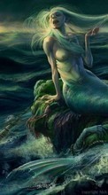 Télécharger une image 540x960 Fantaisie,Mer,Mermaids,Dessins pour le portable gratuitement.