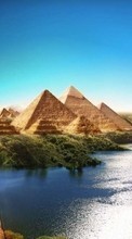 Télécharger une image Paysage,Fantaisie,Pyramides pour le portable gratuitement.