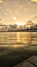 Paysage,Villes,Rivières,Bridges,Coucher de soleil pour Samsung Galaxy S3 mini
