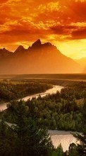 Montagnes,Paysage,Nature,Coucher de soleil pour Nokia E63