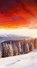 Montagnes,Paysage,Coucher de soleil pour HTC One mini