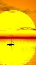 Télécharger une image Yachts,Mer,Paysage,Coucher de soleil pour le portable gratuitement.