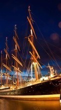 Télécharger une image Transports,Navires,Mer,Nuit pour le portable gratuitement.