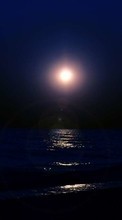 Télécharger une image Paysage,Eau,Mer,Lune pour le portable gratuitement.