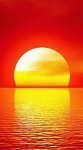 Télécharger une image Paysage,Coucher de soleil,Mer,Sun pour le portable gratuitement.