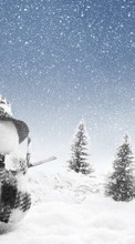 Télécharger une image Fêtes,Hiver,Nouvelle Année,Neige,Bonhommes de neige pour le portable gratuitement.