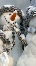 Télécharger une image Bonhommes de neige,Objets,Hiver pour le portable gratuitement.