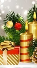 Télécharger une image 1024x768 Bougies,Fêtes,Nouvelle Année,Noël pour le portable gratuitement.