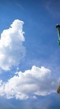 Télécharger une image Paysage,Nuages,Statue de la Liberté pour le portable gratuitement.