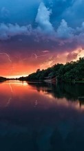 Lacs,Paysage,Nature,Coucher de soleil pour Samsung S5233