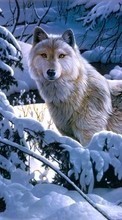 Télécharger une image Dessins,Loups,Animaux pour le portable gratuitement.