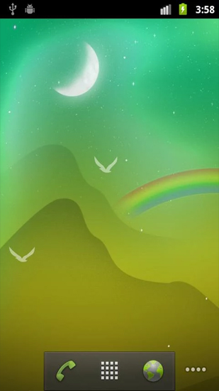 Nuit fleurissante   - télécharger gratuit un fond d'écran animé Abstrait pour le portable.