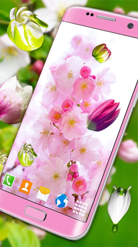 Télécharger gratuitement le fond d'écran animé Fleurissants 3D  sur les portables et les tablettes Android.
