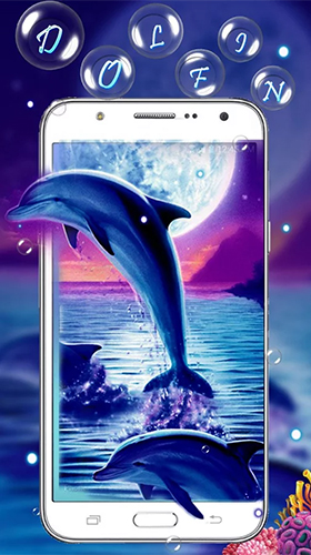 Dauphin bleu  - télécharger gratuit un fond d'écran animé 3D pour le portable.