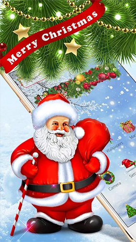 Santa de Noël   - télécharger gratuit un fond d'écran animé Vacances pour le portable.
