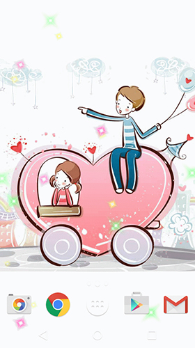 Amoureux adorables  - télécharger gratuit un fond d'écran animé Interactif pour le portable.