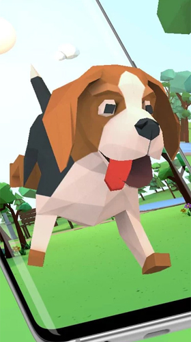 Chiot aimable 3D  - télécharger gratuit un fond d'écran animé Animaux pour le portable.