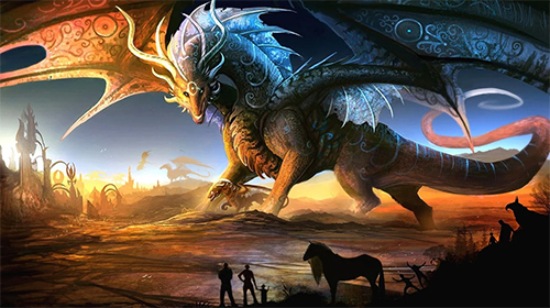 Dragon de feu  - télécharger gratuit un fond d'écran animé Animaux pour le portable.