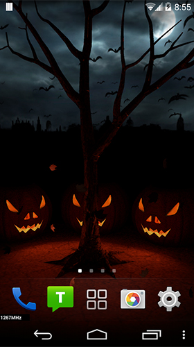 Nuit d'Halloween 3D  - télécharger gratuit un fond d'écran animé Vacances pour le portable.