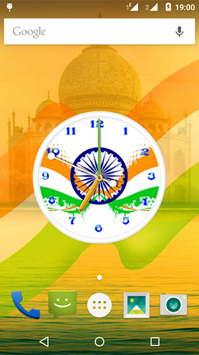 Horloge d'Inde  - télécharger gratuit un fond d'écran animé Avec l'heure pour le portable.