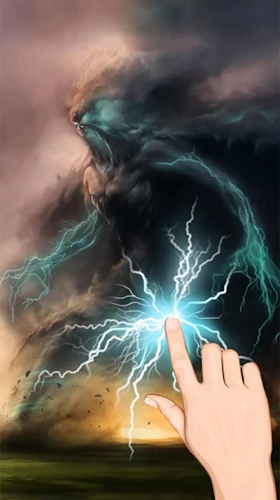 Vraie tempête orageuse  - télécharger gratuit un fond d'écran animé Abstrait pour le portable.