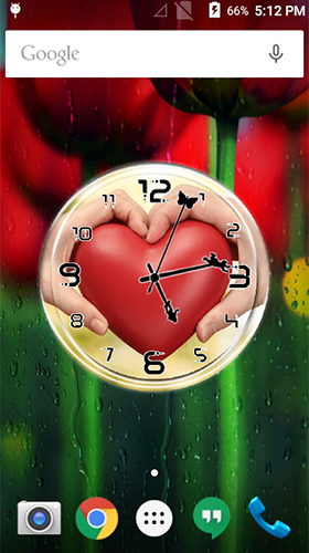Amour: Horloge  - télécharger gratuit un fond d'écran animé pour le portable.