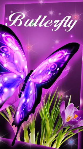 Télécharger gratuitement le fond d'écran animé Papillon de néon 3D  sur les portables et les tablettes Android.