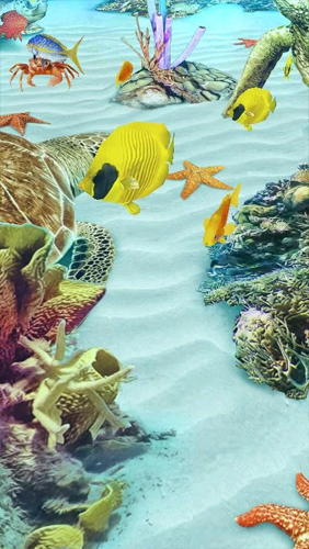 Ocean Aquarium 3D: Ile des tortues   - télécharger gratuit un fond d'écran animé Aquariums pour le portable.