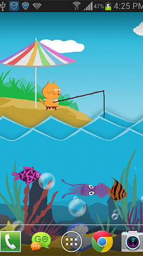 Mer de papier  - télécharger gratuit un fond d'écran animé Aquariums pour le portable.