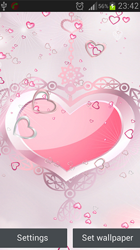 Télécharger gratuitement le fond d'écran animé Coeurs roses  sur les portables et les tablettes Android.