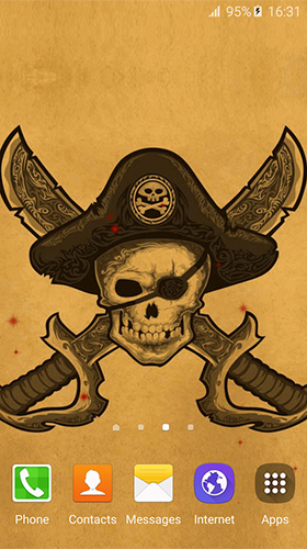 Drapeau de pirates  - télécharger gratuit un fond d'écran animé Interactif pour le portable.